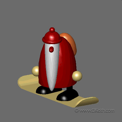 Snowboarding Santa (orbit)