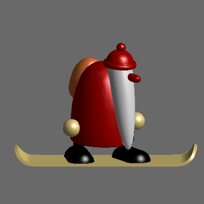 Snowboarding Santa (static)