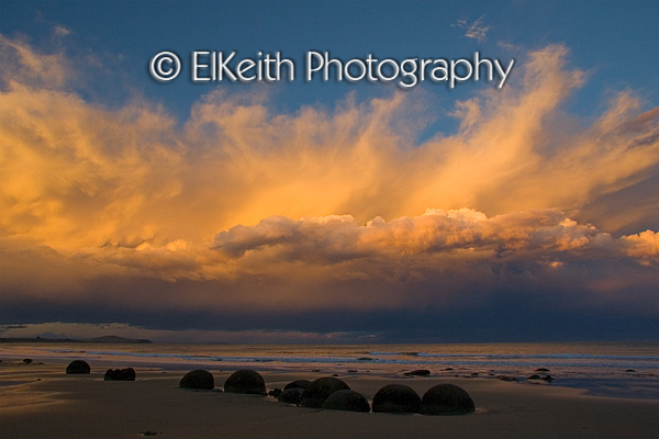 Moeraki Boulders Sunset